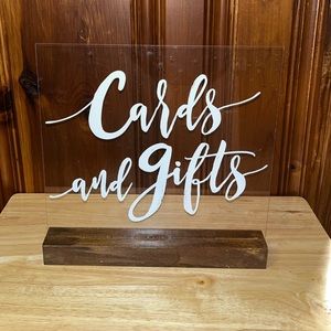 USED - Cards & Gifts table sign